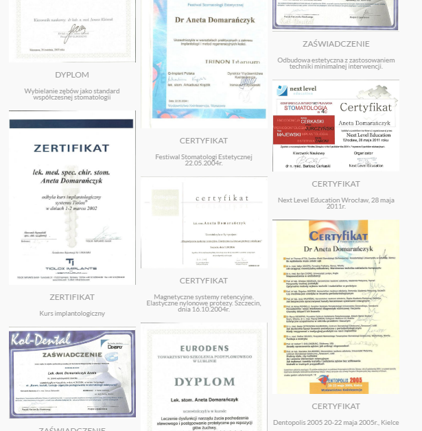 certyfikaty i dyplomy